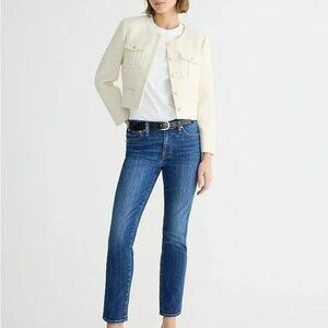 J. Crew 9" Vintage Slim-Straight Jean in Rainstorm Wash Pockets #BP398 Size 27
